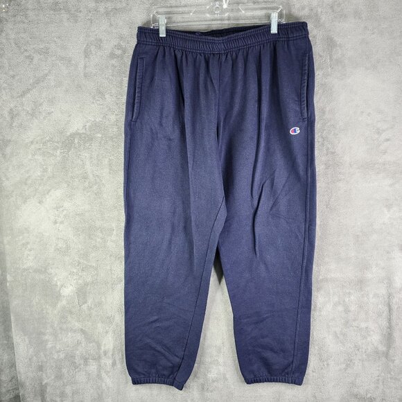 Mens Navy Blue Champion Authentic Fleece Jogger Elastic Waistband Size 2XL - Picture 2 of 13